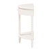 Baxton Studio Raynera Bobbin-Leg Demilune Console Table - Half-Moon Accent Table with 1 Drawer and Open Shelf, Cottage Farmhouse Entryway or Living Room Furniture - JY25A031-White Wooden-Console Table
