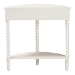 Baxton Studio Raynera Bobbin-Leg Demilune Console Table - Half-Moon Accent Table with 1 Drawer and Open Shelf, Cottage Farmhouse Entryway or Living Room Furniture - JY25A031-White Wooden-Console Table