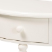 Baxton Studio Raynera Bobbin-Leg Demilune Console Table - Half-Moon Accent Table with 1 Drawer and Open Shelf, Cottage Farmhouse Entryway or Living Room Furniture - JY25A031-White Wooden-Console Table