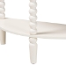 Baxton Studio Raynera Bobbin-Leg Demilune Console Table - Half-Moon Accent Table with 1 Drawer and Open Shelf, Cottage Farmhouse Entryway or Living Room Furniture - JY25A031-White Wooden-Console Table