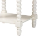 Baxton Studio Raynera End Table with Bobbin Legs - 1-Drawer Accent Table with Spindle Turned Legs and Open Shelf, Cottage Farmhouse Style Side Table for Living Room - JY25A033-White Wooden-ET