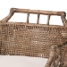 bali & pari Abiel Natural Rattan Counter Stool with Arms and Removable Cushion - Handwoven Wicker Stool with Mahogany Wood Frame, Coastal Boho Seating for Kitchen or Dining Area - Abiel-Grey/Black-Wooden/Rattan-Cushion-CS
