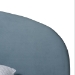 Baxton Studio Ekram Velvet Upholstered Platform Bed - Mid-Century Modern Bed Frame with Curved Headboard and Accent Footboard, Classic Luxe Bedroom Centerpiece, Queen - BBT61382-Light Blue 57-Queen