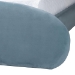 Baxton Studio Ekram Velvet Upholstered Platform Bed - Mid-Century Modern Bed Frame with Curved Headboard and Accent Footboard, Classic Luxe Bedroom Centerpiece, Queen - BBT61382-Light Blue 57-Queen