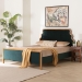 Baxton Studio Gerianne Velvet Upholstered Platform Bed - Classic European Bed Frame with Scalloped Headboard and Wood Trim, Modern Luxe Bedroom Furniture, Queen - BBT61381-Green 26/Walnut-Queen