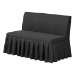 Baxton Studio Bryna 2-Piece Fabric Upholstered Dining Nook Bench Set - Corner Kitchen Banquette Seating with Skirted Base, L-Shaped Breakfast Nook for Small Spaces, Dark Grey - BBT8085-Dark Grey-H1217-20-2PC SF Bench