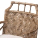 bali & pari Abiel Natural Rattan 2-Piece Dining Armchair Set with Cushion - Handwoven Wicker Chair with Mahogany Wood Frame, Coastal Boho Seating for Dining Room or Kitchen - Abiel-Grey/Black-Wooden/Rattan-DC