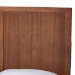 Baxton Studio Noela Platform Bed - Mid-Century Modern Wood Bed Frame with Panel Headboard and Angled Legs for Bedroom or Guest Room, Queen - Noela-Ash Walnut-Queen