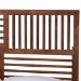 Baxton Studio Gemma Platform Bed - Mid-Century Modern Bed Frame with Slatted Wood Headboard and Angled Legs for Bedroom or Guest Room, Queen - Gemma-Ash Walnut-Queen