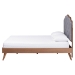 Baxton Studio Aithan Platform Bed - Mid-Century Modern Bed with Upholstered Headboard and Button Tufted Design, Queen - MG9773/9704-Queen