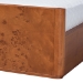 bali & pari Fuentes Real Burl Wood Bed Frame - Modern Low-Profile Platform Bed with Accent Footboard, Mid-Century Inspired Bedroom Furniture, Queen - SW8651-Light Cherry/Mappa Burl Veneer-Queen
