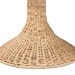 bali & pari Natala Rattan End Table - Handwoven Wicker Tulip Accent Table, Scalloped Edge Side Table for Living Room - DC1106 Nat-Light Honey Rattan-End Table