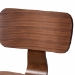Baxton Studio Billie Wood 5-Piece Dining Set - Bentwood Frame Table with Matching Chairs, Mid-Century Style Set for Dining Room or Kitchen - Billie-Walnut-5PC Dining Set