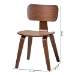 Baxton Studio Billie Wood 2-Piece Dining Chair Set - Bentwood Frame Seating with Contoured Seat and Backrest, Mid-Century Style Side Chair for Dining Room or Kitchen - Billie-Walnut-DC