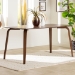 Baxton Studio Billie Wood Dining Table - Bentwood Leg Table with Rectangular Top, Mid-Century Style Centerpiece Seats 4-6 in Kitchen or Dining Room - Billie-Walnut-Rectangle-DT