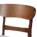 Baxton Studio Reva Wood 5-Piece Dining Set - Mid-Century Modern Table with Matching Chairs for Dining Room or Kitchen - Everwood/Hexa-Taupe/Walnut-5PC Dining Set