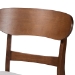 Baxton Studio Everwood 2-Piece Dining Chair Set - Bentwood Frame Seating with Contoured Back and Padded Seat, Mid-Century Style Side Chair for Dining Room or Kitchen - Everwood-Taupe/Walnut-DC