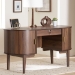 Baxton Studio Hayes Wood Writing Desk - Mid-Century Modern Oval Desk with Locking Drawer and Sliding Tambour Doors for Office or Home - SE SD80450WI-Columbia-Desk