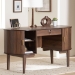 Baxton Studio Hayes Wood Writing Desk - Mid-Century Modern Oval Desk with Locking Drawer and Sliding Tambour Doors for Office or Home - SE SD80450WI-Columbia-Desk