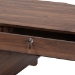 Baxton Studio Hayes Wood Writing Desk - Mid-Century Modern Oval Desk with Locking Drawer and Sliding Tambour Doors for Office or Home - SE SD80450WI-Columbia-Desk