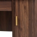 Baxton Studio Hayes Wood Writing Desk - Mid-Century Modern Oval Desk with Locking Drawer and Sliding Tambour Doors for Office or Home - SE SD80450WI-Columbia-Desk