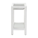 bali & pari Oaklynn Natural Grasscloth Wine Rack - Two-Tier Bar Table with Glass Shelves and Stemware Rack, Modern Coastal Console for Living Room or Dining Room, White - FBS202A-S347 White/6mmRegGlass-Wine Rack