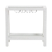 bali & pari Oaklynn Natural Grasscloth Wine Rack - Two-Tier Bar Table with Glass Shelves and Stemware Rack, Modern Coastal Console for Living Room or Dining Room, White - FBS202A-S347 White/6mmRegGlass-Wine Rack