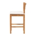 bali & pari Pava Woven Seagrass Counter Stool - Solid Mahogany Wood Stool with Textured Back, Coastal Boho Seating for Kitchen Island, Counter Height - MD-39882-Honey Wooden-Cushion-CS