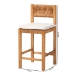 bali & pari Pava Woven Seagrass Counter Stool - Solid Mahogany Wood Stool with Textured Back, Coastal Boho Seating for Kitchen Island, Counter Height - MD-39882-Honey Wooden-Cushion-CS