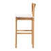 bali & pari Pava Woven Seagrass Bar Stool - Solid Mahogany Wood Stool with Textured Back, Coastal Boho Seating for Kitchen or Lounge, Bar Height - MD-39883-Honey Wooden-Cushion-BS