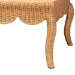bali & pari Deborah Natural Rattan Coffee Table - Handwoven Wicker Accent Table with Cabriole Legs, Scalloped Coastal Cottage Living Room Centerpiece - Debora-Light Honey Rattan-Coffee Table