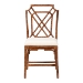 bali & pari Esmery Marbled Tortoise Natural Rattan Dining Chair - Handcrafted Wicker Side Chair with Crisscross Back, Boho Coastal Seating for Dining Room or Kitchen - WS193-Tortoise Cushion-Rattan-DC