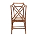 bali & pari Esmery Marbled Tortoise Natural Rattan Dining Chair - Handcrafted Wicker Side Chair with Crisscross Back, Boho Coastal Seating for Dining Room or Kitchen - WS193-Tortoise Cushion-Rattan-DC