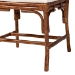 bali & pari Esmery Marbled Tortoise Natural Rattan Dining Chair - Handcrafted Wicker Side Chair with Crisscross Back, Boho Coastal Seating for Dining Room or Kitchen - WS193-Tortoise Cushion-Rattan-DC