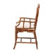 bali & pari Esmery Marbled Tortoise Natural Rattan Dining Chair - Handcrafted Wicker Armchair with Crisscross Back, Boho Coastal Seating for Dining Room or Kitchen - WS194-Tortoise Cushion-Rattan-Arm-DC