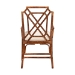 bali & pari Esmery Marbled Tortoise Natural Rattan Dining Chair - Handcrafted Wicker Armchair with Crisscross Back, Boho Coastal Seating for Dining Room or Kitchen - WS194-Tortoise Cushion-Rattan-Arm-DC