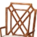 bali & pari Esmery Marbled Tortoise Natural Rattan Dining Chair - Handcrafted Wicker Armchair with Crisscross Back, Boho Coastal Seating for Dining Room or Kitchen - WS194-Tortoise Cushion-Rattan-Arm-DC