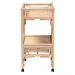 bali & pari Molina Natural Rattan Wine Cart - 2-Tier Beverage Trolley with Wheel and Bottle Holders, Tropical Coastal Style Furniture - WS195-Natural-Rattan-Cart