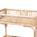 bali & pari Molina Natural Rattan Wine Cart - 2-Tier Beverage Trolley with Wheel and Bottle Holders, Tropical Coastal Style Furniture - WS195-Natural-Rattan-Cart