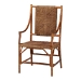 bali & pari Ramos Marbled Tortoise Natural Rattan and Seagrass Armchair - Handwoven Wicker Chair, Rustic Boho Accent Seating for Living Room or Lounge