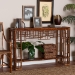 bali & pari Tahlia Marbled Tortoise Natural Rattan Console Table - Handcrafted Wicker Accent Table with Coastal Boho Style - WS207-Tortoise Rattan-Console Table