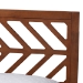 Baxton Studio Chinedu Platform Bed - Mid-Century Modern Bed with Cutout Headboard and Rounded Legs for Modern or Boho Bedrooms, Queen - Chinedu-Ash Walnut-Queen
