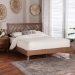 Baxton Studio Chinedu Platform Bed - Mid-Century Modern Bed with Cutout Headboard and Rounded Legs for Modern or Boho Bedrooms, Queen - Chinedu-Ash Walnut-Queen