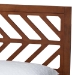 Baxton Studio Zola Platform Bed - Mid-Century Modern Bed with Cutout Headboard and Rounded Legs for Modern or Boho Bedrooms, Queen - Zola-Ash Walnut-Queen