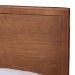 Baxton Studio Jiro Platform Bed - Mid-Century Modern Wood Bed Frame with Panel Headboard and Angled Legs for Bedroom or Guest Room, King - Jiro-Ash Walnut-King