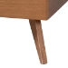 Baxton Studio Noela Platform Bed - Mid-Century Modern Wood Bed Frame with Panel Headboard and Angled Legs for Bedroom or Guest Room, King - Noela-Ash Walnut-King