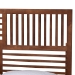 Baxton Studio Gemma Platform Bed - Mid-Century Modern Bed Frame with Slatted Wood Headboard and Angled Legs for Bedroom or Guest Room, King - Gemma-Ash Walnut-King