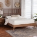 Baxton Studio Gemma Platform Bed - Mid-Century Modern Bed Frame with Slatted Wood Headboard and Angled Legs for Bedroom or Guest Room, King - Gemma-Ash Walnut-King