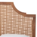 Baxton Studio Rodolfo Platform Bed - Mid-Century Modern Bed with Woven Rattan Headboard, King - MG9774/9704-King