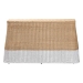bali & pari Palm Scallop Natural Rattan Console Table - Handwoven Wicker Accent Table, Coastal & Boho Decor, Rectangle 54", Two-Tone White/Natural - Palm-Natural/White Rattan-Console Table